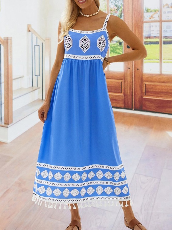 Bohemian loose casual large size dress