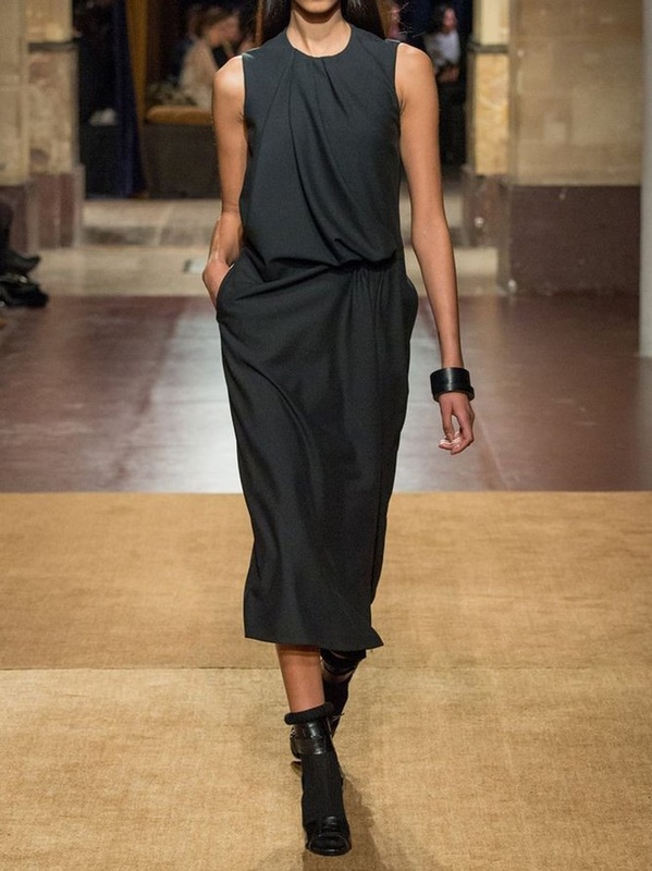 Plus Size Casual Sleeveless Casual Plain Knitting Dress