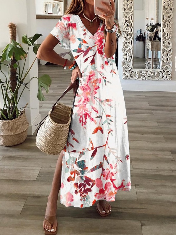 Plants Jersey Casual Dress