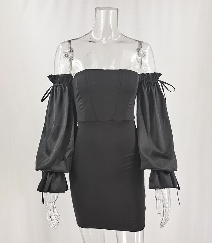Black Off Shoulder Corset Dress Solar Mamamoo