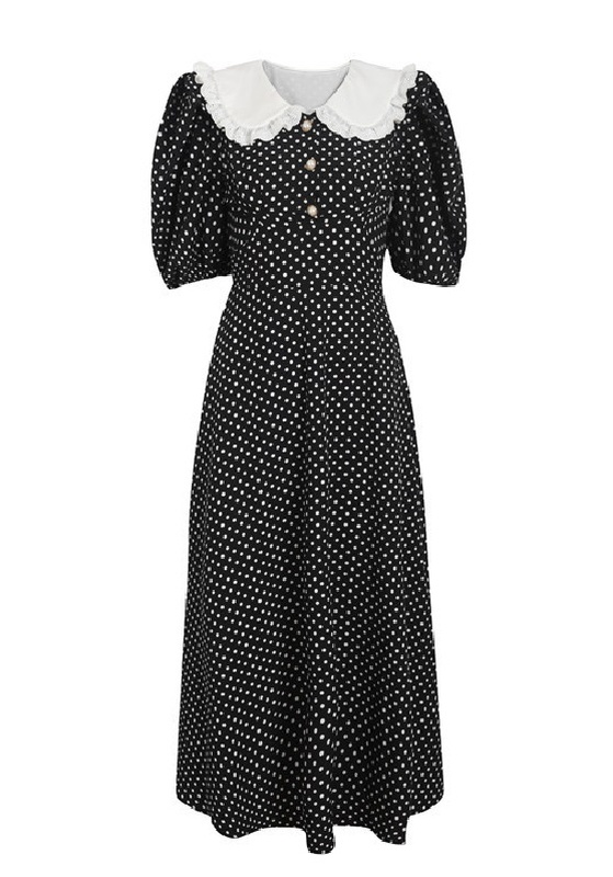 Black Dotted Dress Momo Twice